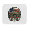 Vintage Military Jeep America Mouse Pad | American Flag Patriotic