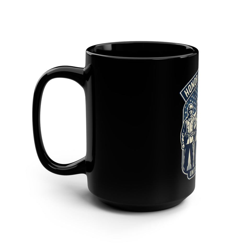 Honor and Service soldiers Mug | United We Stand American Flag 15oz