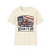 America Mustang Classic car T-Shirt | American flag retro muscle car