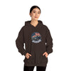 Vintage Muscle Car with American Flag Hoodie | America Graphic Sweatshirt