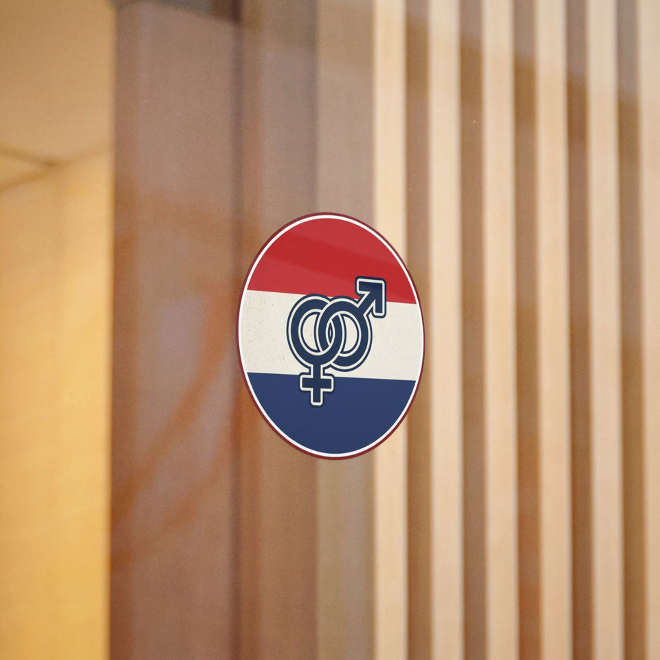 Netherlands Flag Gender Symbols Sticker | Die-Cut Sticker