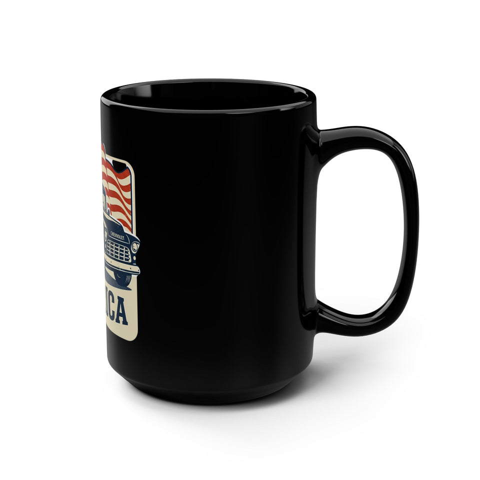 Vintage Pickup Truck America Mug | Black 15oz