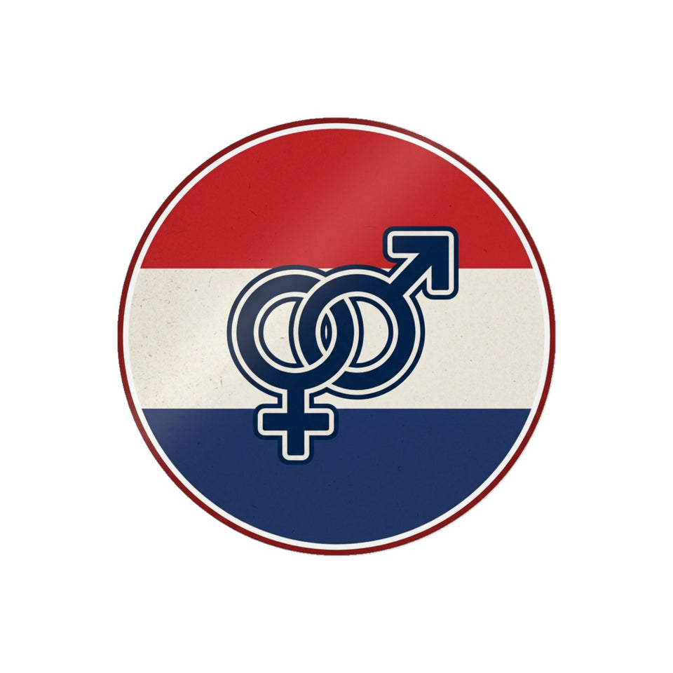 Netherlands Flag Gender Symbols Sticker | Die-Cut Sticker
