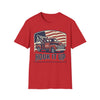 America Mustang Classic car T-Shirt | American flag retro muscle car