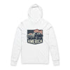 Vintage Muscle Car America Hoodie Tee | American Flag Graphic