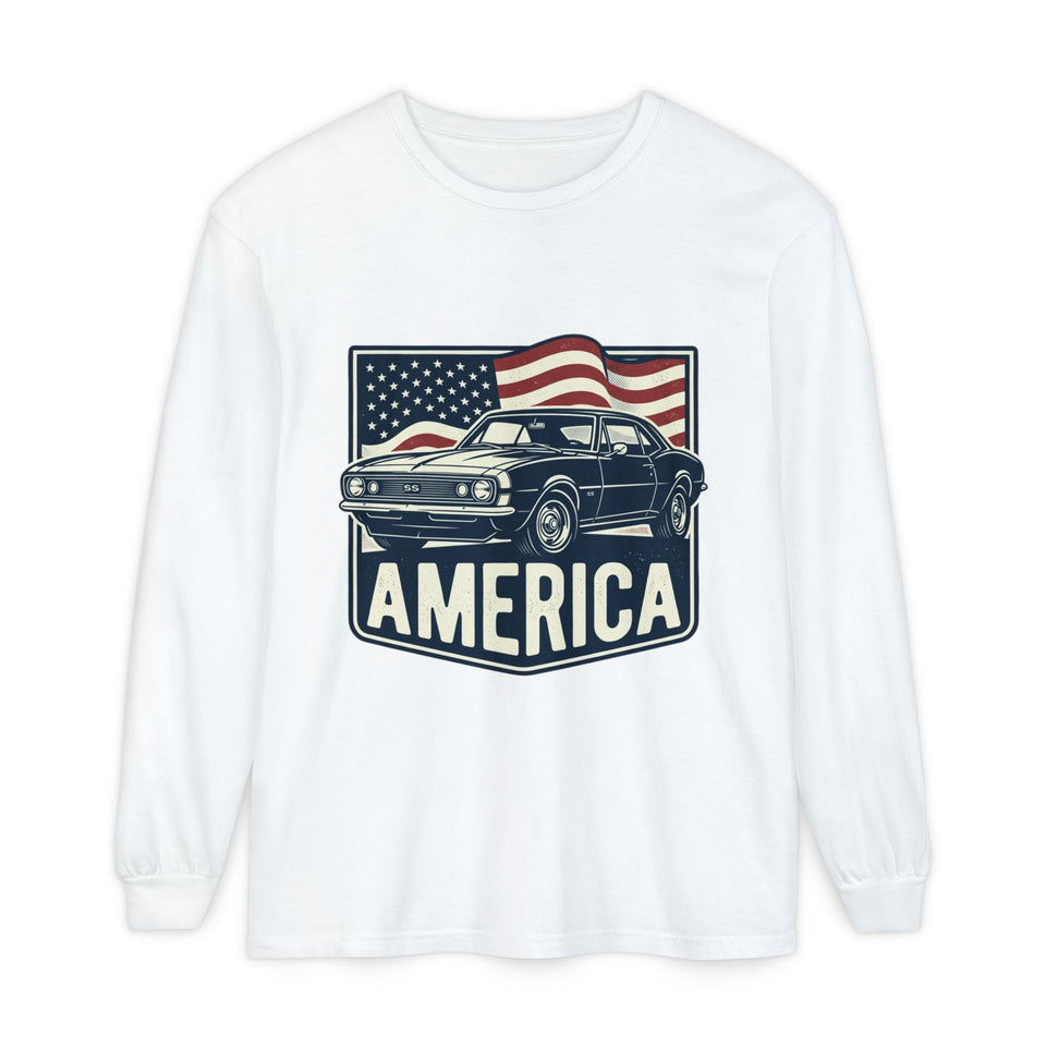 Vintage Muscle Car America Long Sleeve