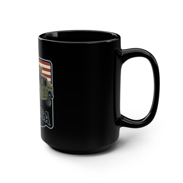 Military Humvee with American Flag Mug