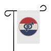 Interlinked Male Female Symbols Garden & House Banner | Patriotic Red White Blue