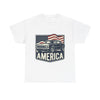 Vintage Muscle Car America T-Shirt | American Flag Classic Car Tee
