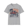 America Mustang Classic car T-Shirt | American flag retro muscle car
