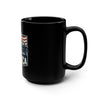 Vintage Muscle Car America Mug | Black 15oz, American Flag Retro