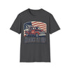 America Mustang Classic car T-Shirt | American flag retro muscle car