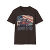 America Mustang Classic car T-Shirt | American flag retro muscle car