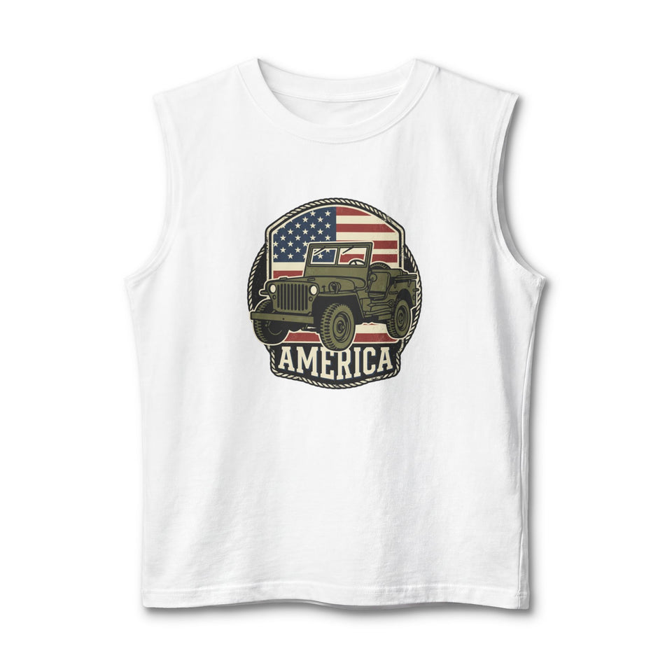 American Military Jeep America Muscle Tank