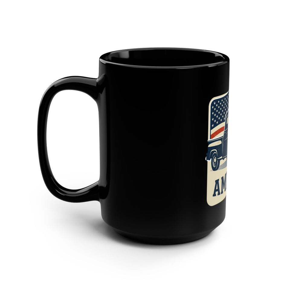 Vintage Pickup Truck America Mug | Black 15oz