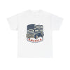 Vintage Pickup Truck America Tee | American Flag Patriotic Shirt