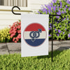 Interlinked Male Female Symbols Garden & House Banner | Patriotic Red White Blue