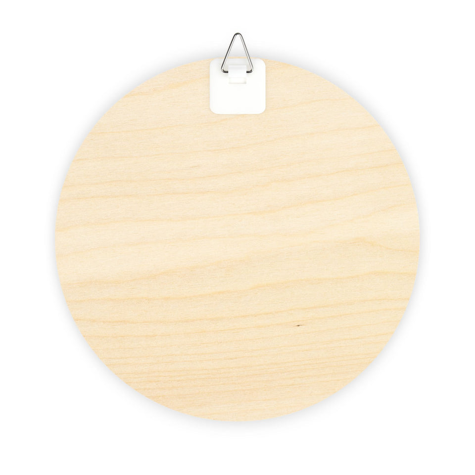 Interlocking Male Female Symbols Wood Sign | Round Patriotic Stripe Wall Décor