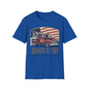 America Mustang Classic car T-Shirt | American flag retro muscle car