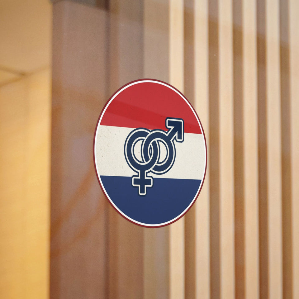 Netherlands Flag Gender Symbols Sticker | Die-Cut Sticker