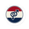Retro Gender Symbols Round Stickers | Indoor Outdoor Vinyl