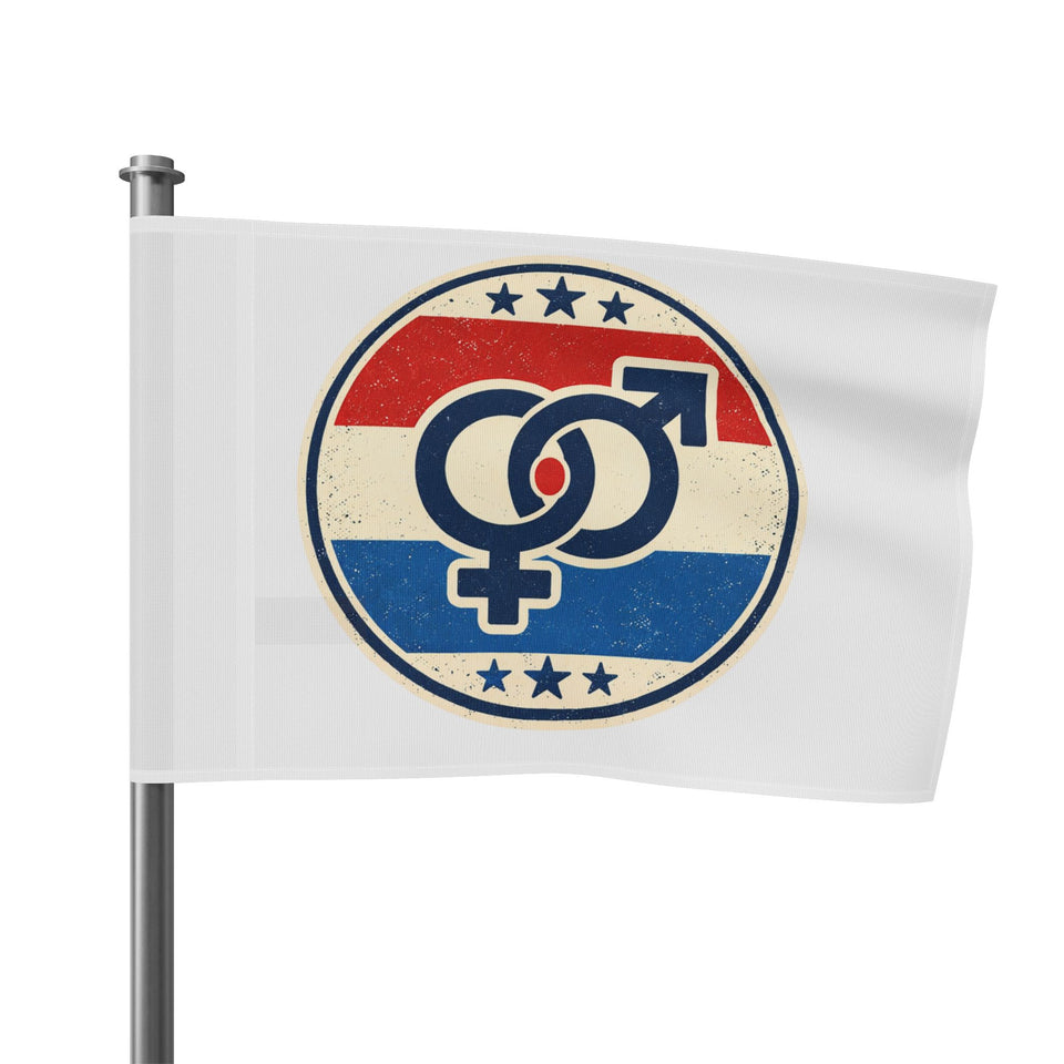 Retro Gender Symbols Flag Rug | Political Pride Floor Mat