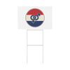Interlocked Male Female Symbols Plastic Yard Sign | Red White Blue Circle