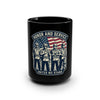 Honor and Service soldiers Mug | United We Stand American Flag 15oz