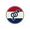Retro Gender Symbols Round Stickers | Indoor Outdoor Vinyl